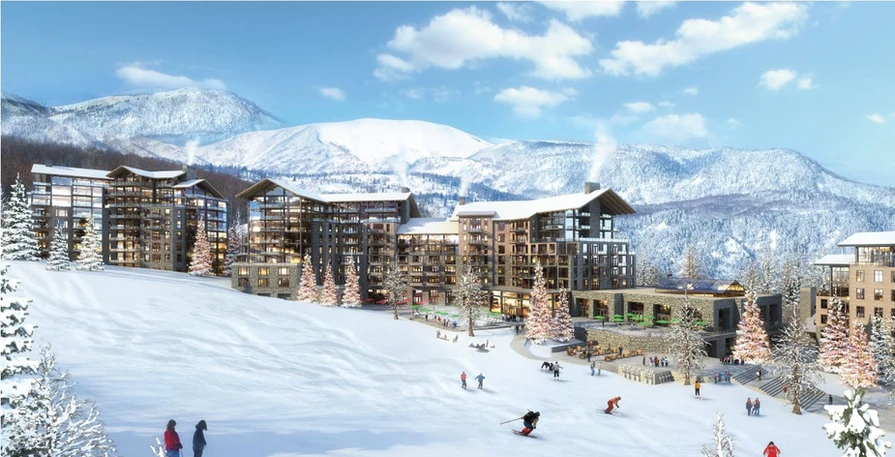 Deer Valley East Village mountain view
